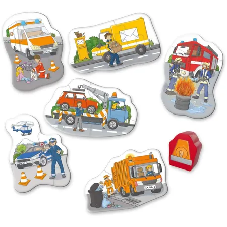 HABA 305236 6 erste Puzzles Im Einsatz, inkl. Holzfigur