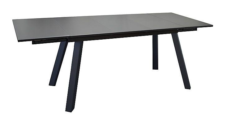 Table de jardin extensible Agra en aluminium coloris graphite L.150/250 x l.90 x H.74 cm