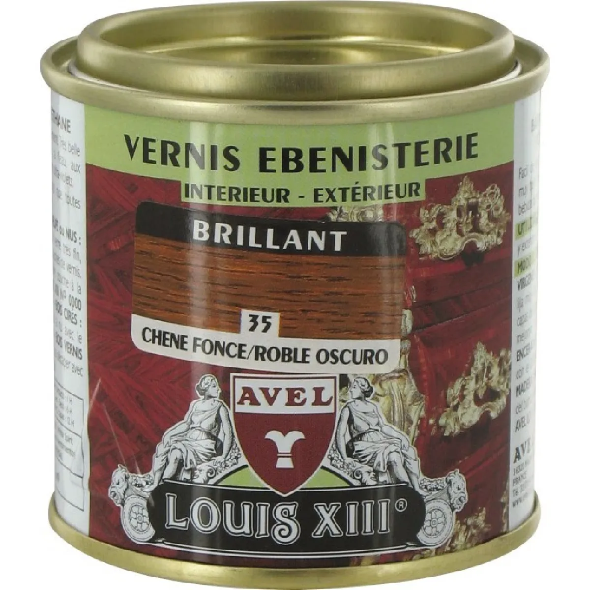 Avel Vernis Ébénisterie - Brillant - Chêne foncé - 125 ml