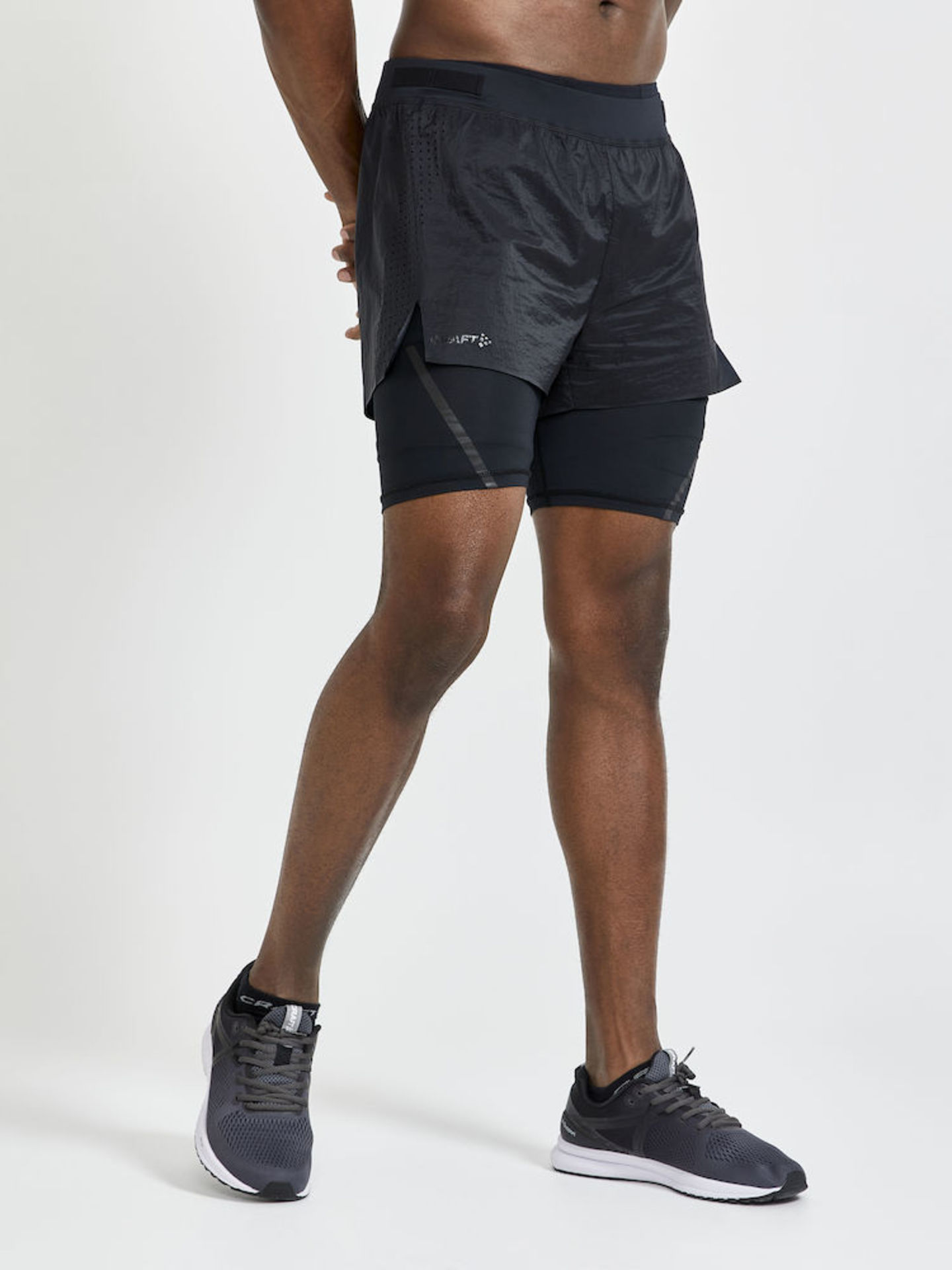 Craft CTM Distance 2in1 Hardloopbroek Kort Zwart Heren
