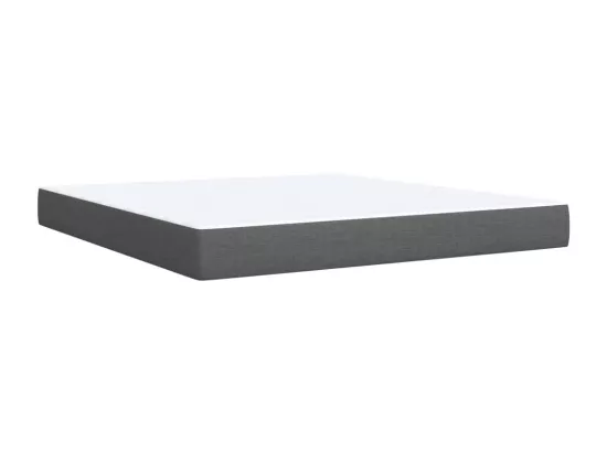 Sommier à lattes de lit avec matelas Gris foncé 180x200cm Tissu