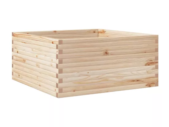 Jardinière bac lit surélevé bois marron 100 x 100 x 46 cm 02_0037258