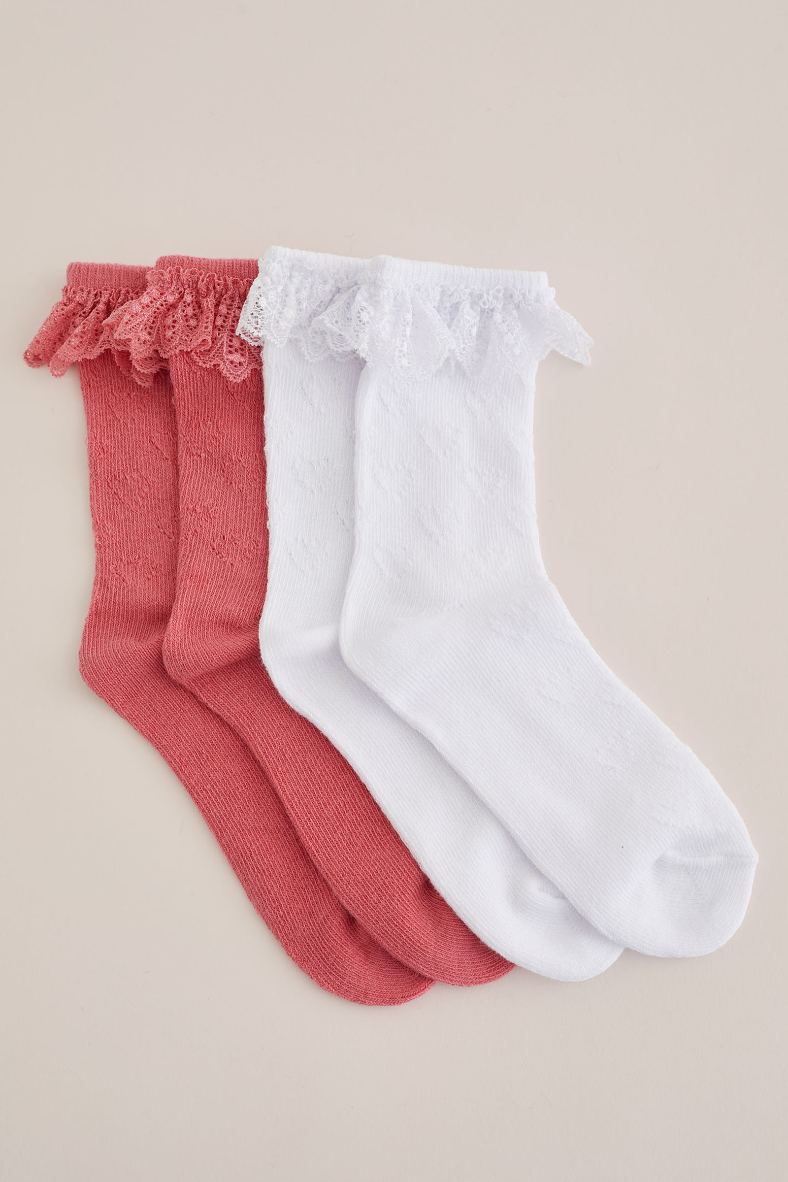 Meisjes sokken met ruches WE Fashion Roze