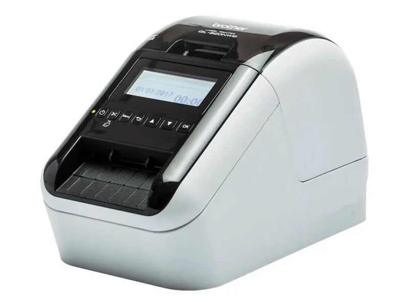 Brother QL-820NWBc - Etiketprinter - to-farvet (monokrom) - direkte termisk - Rulle (6,2 cm) - 300 x 600 dpi - op til 110 etiketter/min. - Bluetooth 5.2, USB, Wi-Fi(n), LAN - skærer - blank hvid, sort