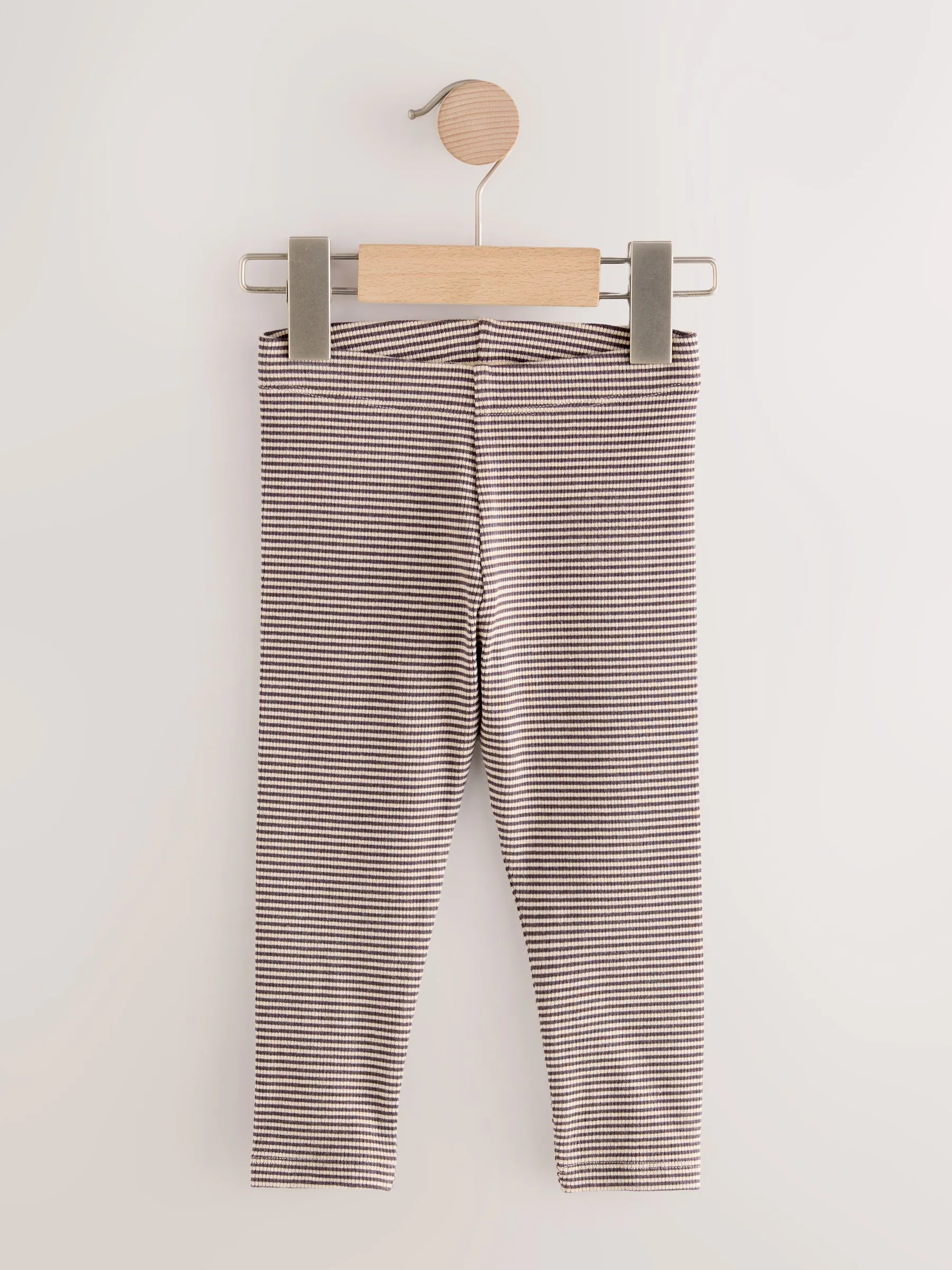 Zwart/Wit/Khaki groen - Verpakking van 5 geribbelde Leggings (3mnd -7jr)