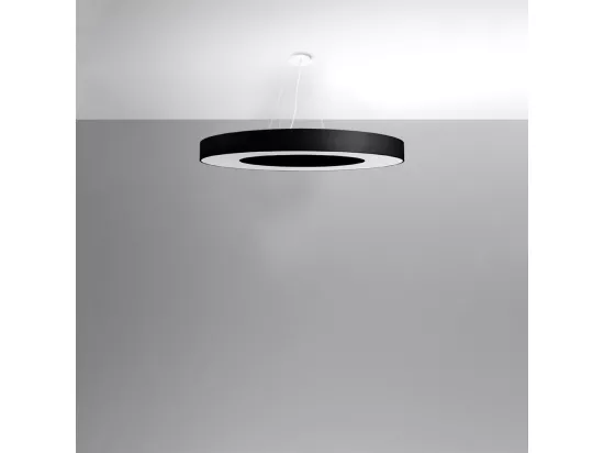 Sollux SATURNO Suspension Cylindrique Noir 90cm E27