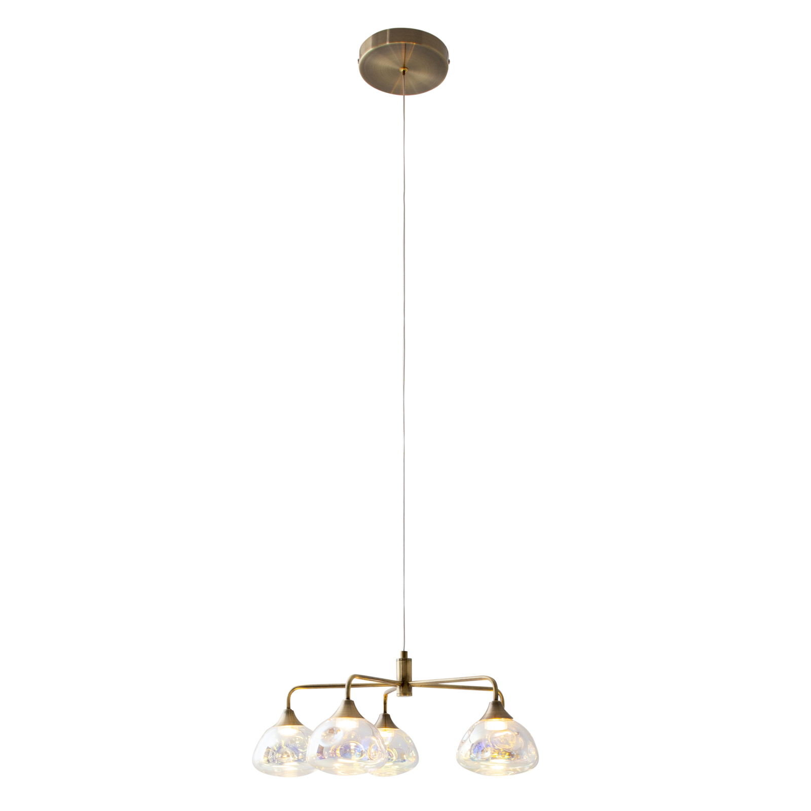 LED-Pendelleuchte - messing - 5-flammig