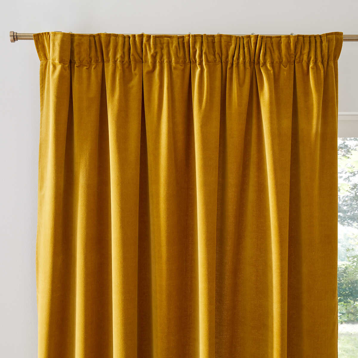 LA REDOUTE INTERIEURS<br>Cortina de veludo com debrum franzido, Veludo