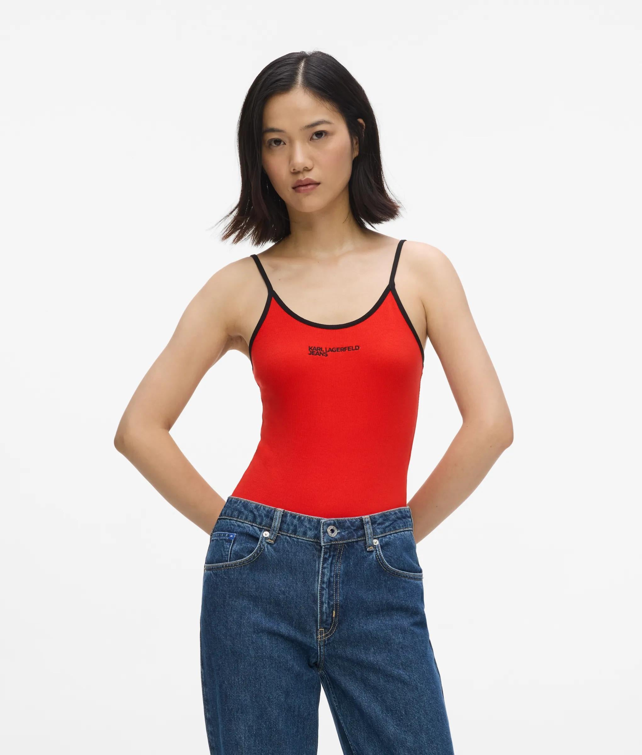 Bodysuit van ribstof