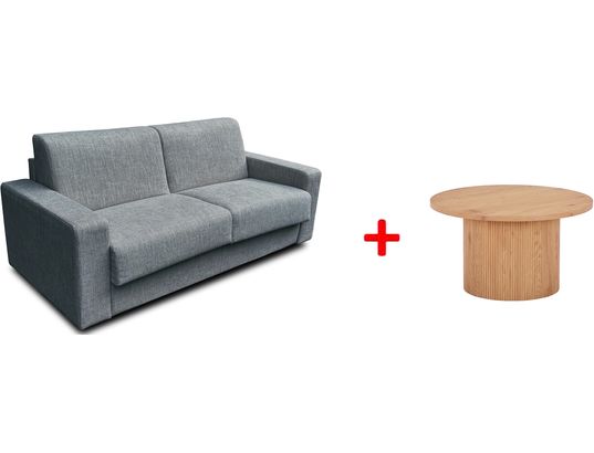 CITY - Canapé lit Amsterdam 3 pl 160 corde + table basse Boavista