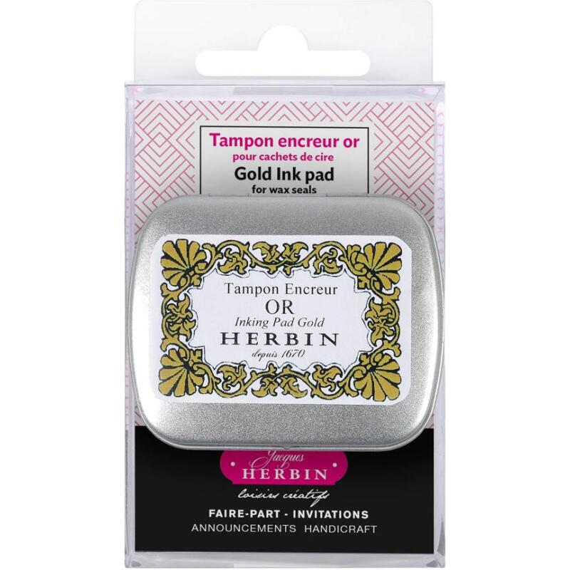 Tampon encreur sur broche pour cachet de cire - Or