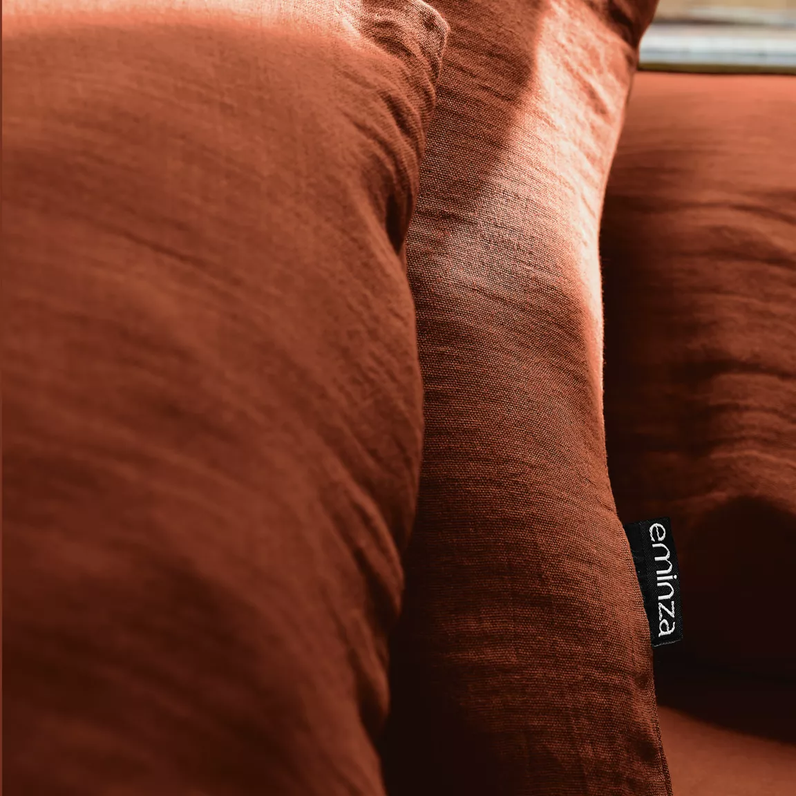 Housse de couette gaze de coton (260 x 240 cm) Gaïa Terracotta