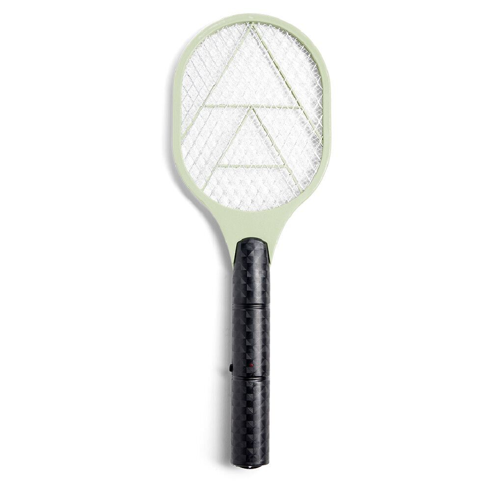Raquette électrique attrape insectes à piles plastique vert