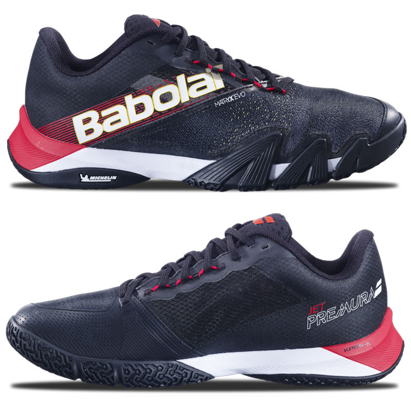 Babolat Jet Premura 2 noir et rouge - Chaussure de padel haut de gamme