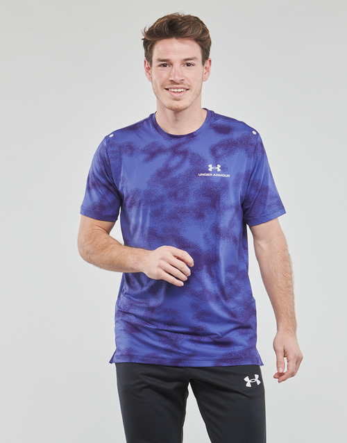Under Armour - RUSH ENERGY PRINT SS - Bleu / Blanc