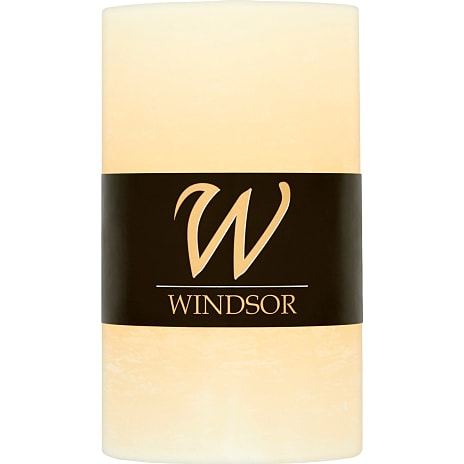 Windsor rustikt bloklys 7x12 cm - elfenben