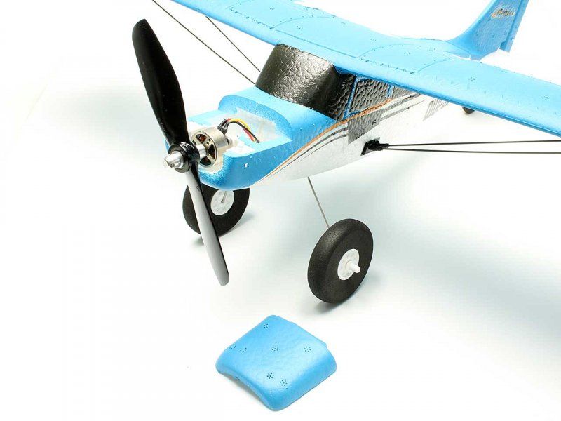 FliteZone Trainer Piper Sport Cub 510 mm 4-Kanal, Blau, RTF Kleines 4-Kanal RC Flugzeug mit Gyro