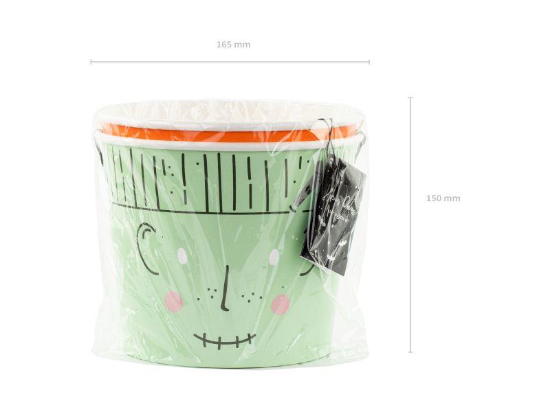Partydeco Einweggeschirr Süssigkeiten Eimer Mix,13.5 cm Halloween Eimer