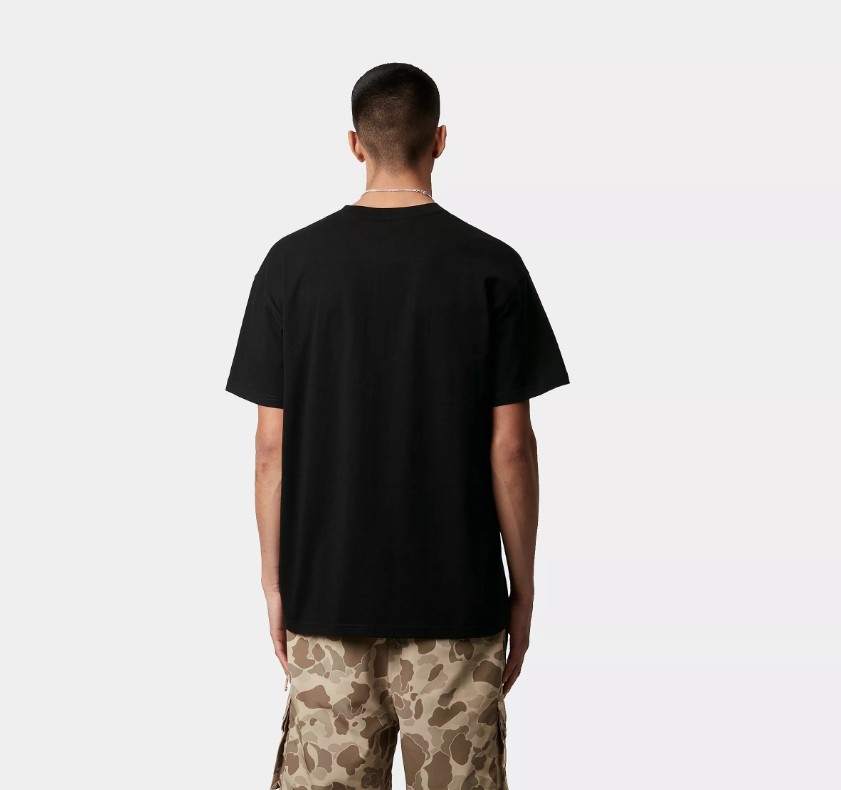Carhartt WIP SS Pocket Heart T-Shirt Black / Red