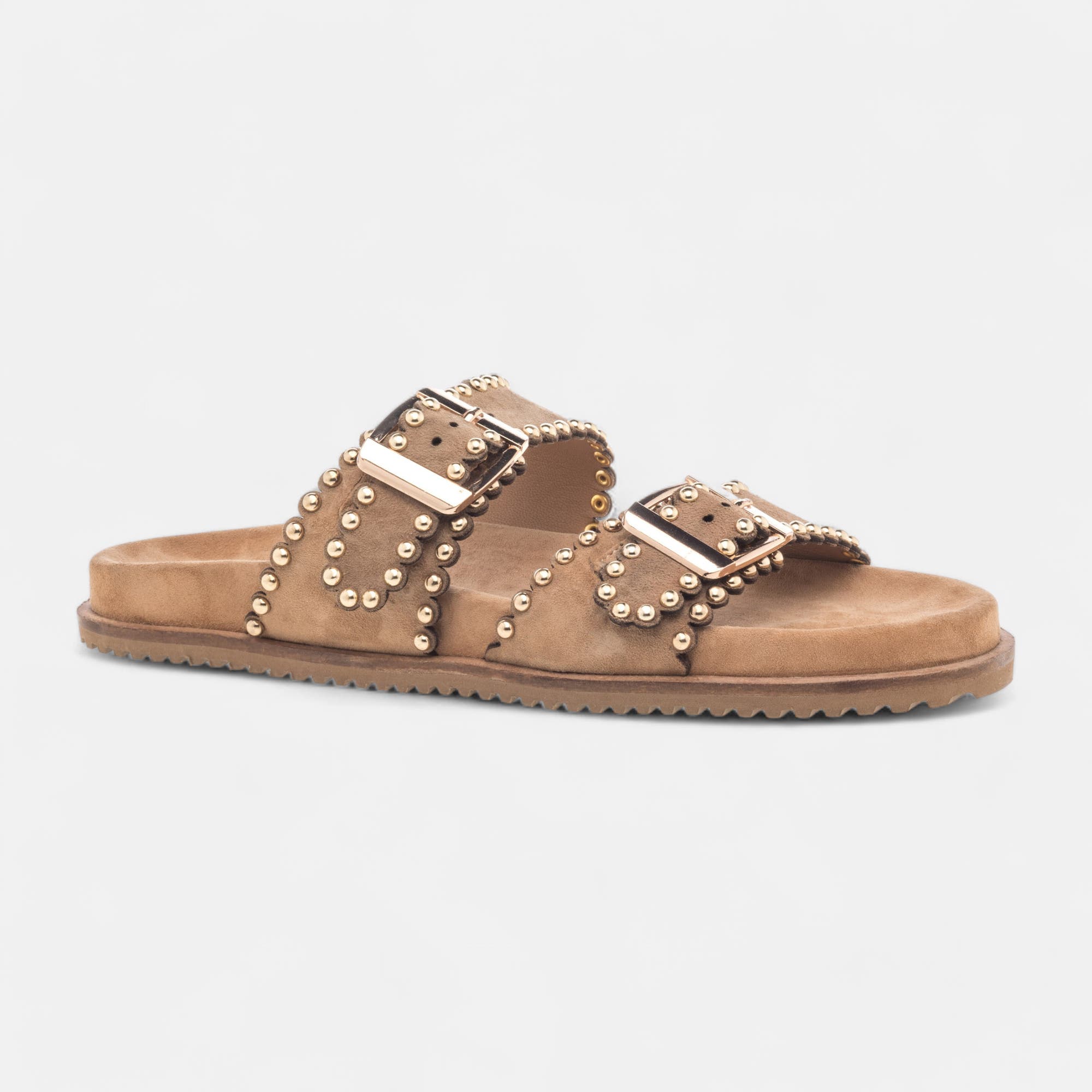 Mules Femme en cuir beige