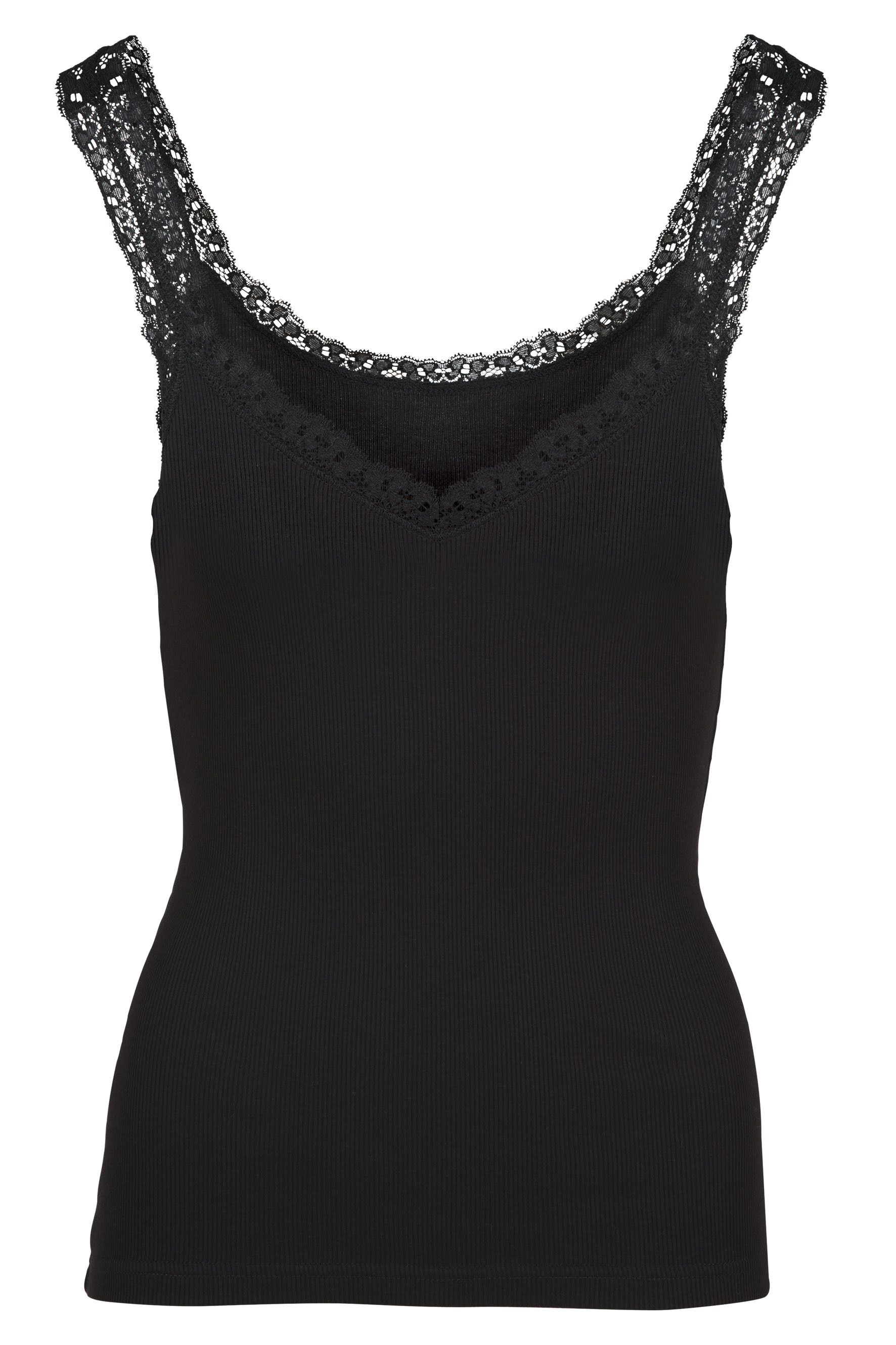 Singlet med blondekant