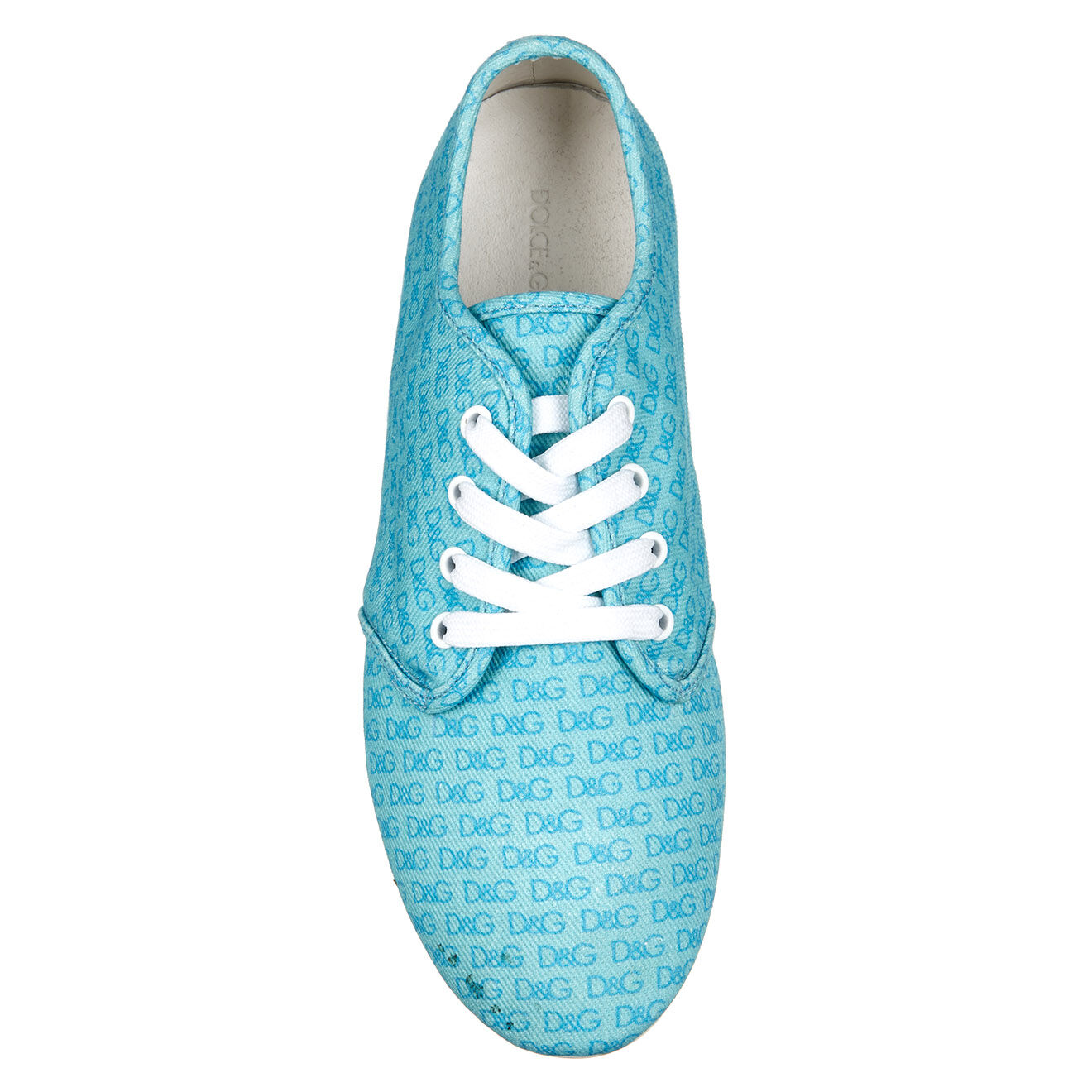 Dolce & Gabbana Baskets en Toile turquoise