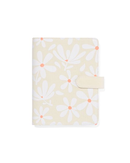 carnet rechargeable fleurs A5 rempli avec des lignes