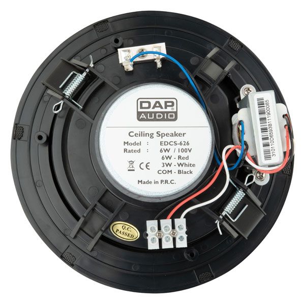 DAP EDCS-626 100 volt 6 inch inbouwluidspreker zwart