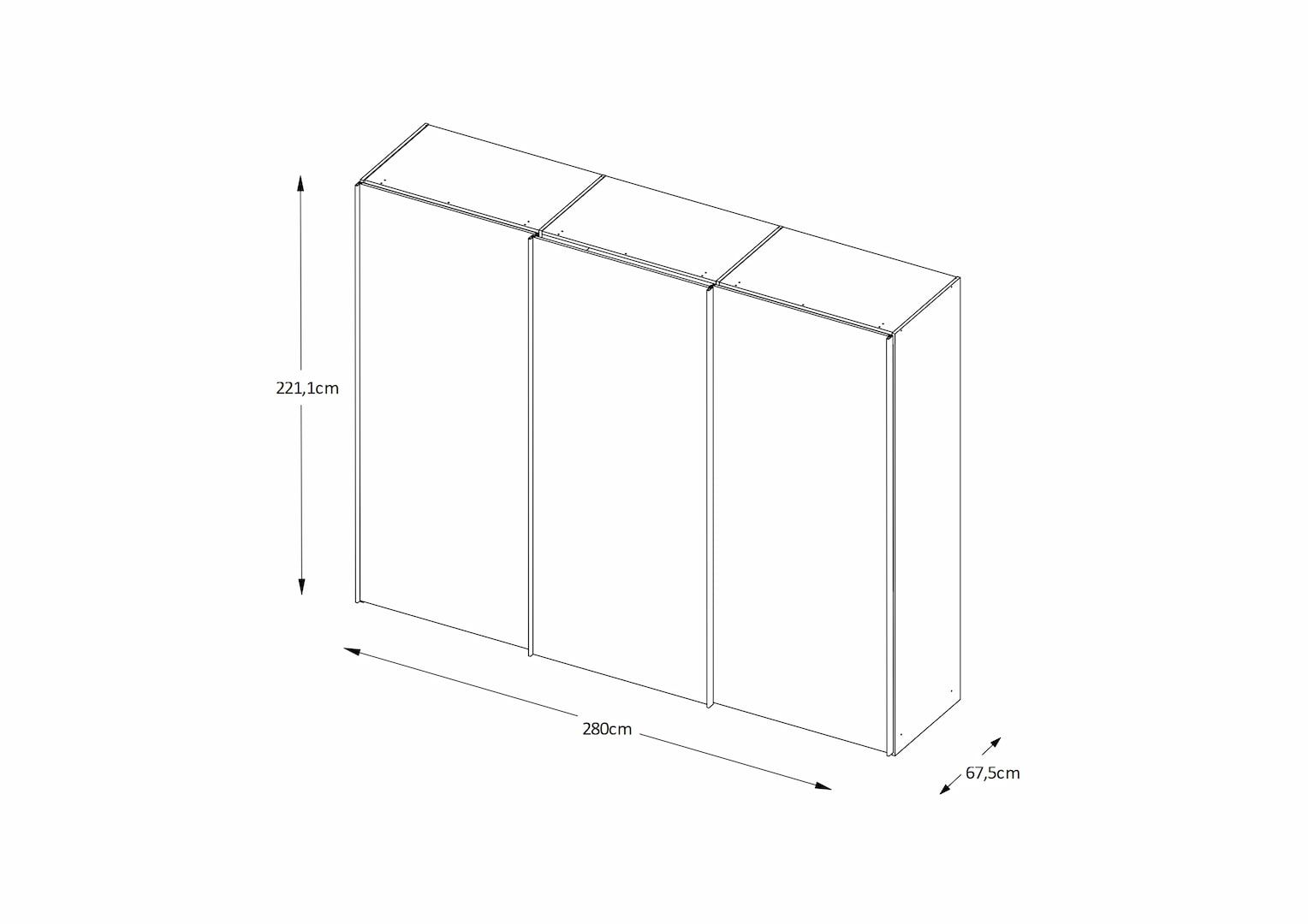 Schwebetürenschrank Mondo Serenade Como