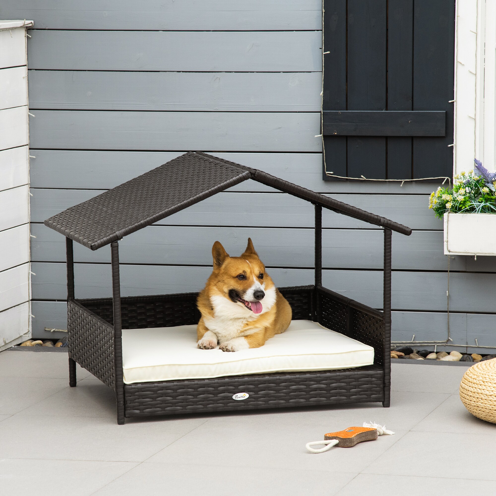 PawHut Hundehaus mit Kissen 95 x 69 x 70 cm (BxTxH)
