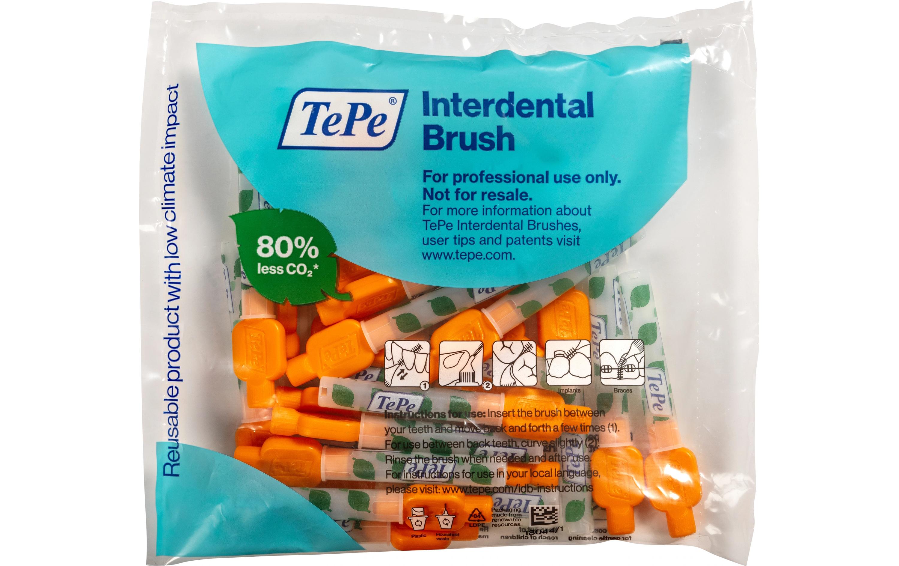 Interdentalbürsten Original OrangeKleine Bürste mit soften Borsten
