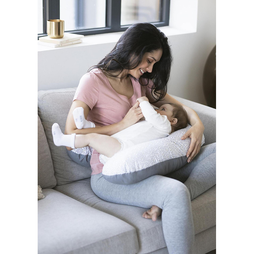 Coussin d'allaitement avec housse motif nuages 160cm