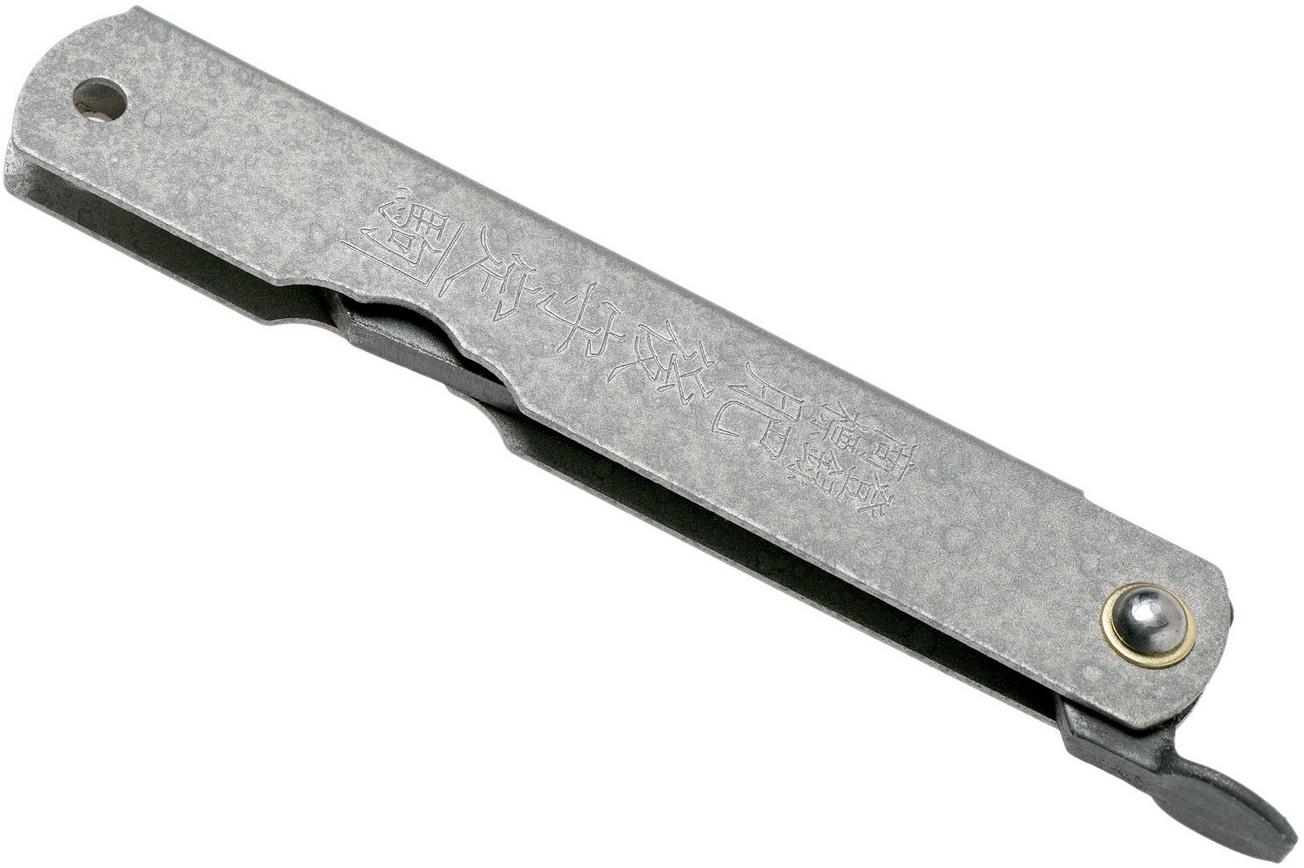Higonokami zakmes 7,3 cm HIGOC9B, Blue paper steel, Grey Steel