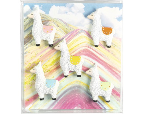 Decoratieve magneet lama, set van 5