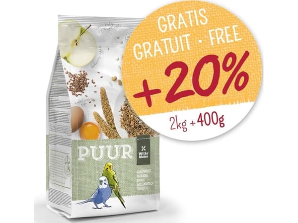 WHITE MILL PURE 2 kg BUDGIE + 20 % GRATIS ( 2,4 kg )