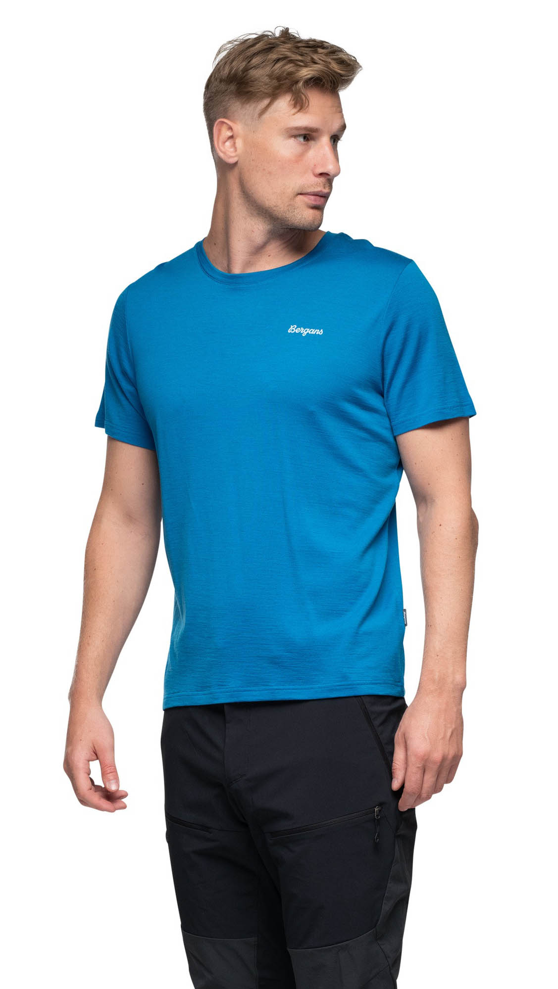 Rabot Emblem Wool Tee Herre Dark Aqua Lagoon