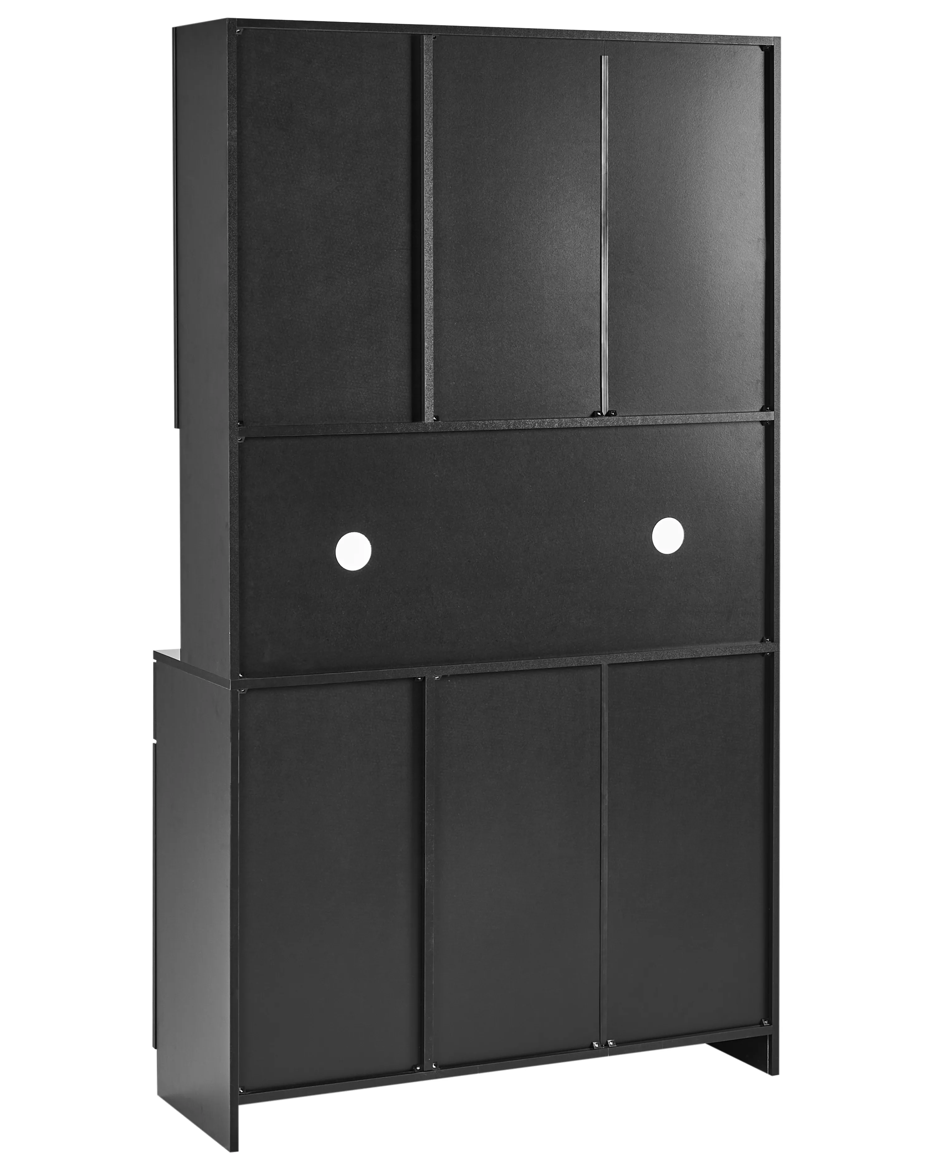 Glazen vitrinekast LANGFORD 100 cm Zwart