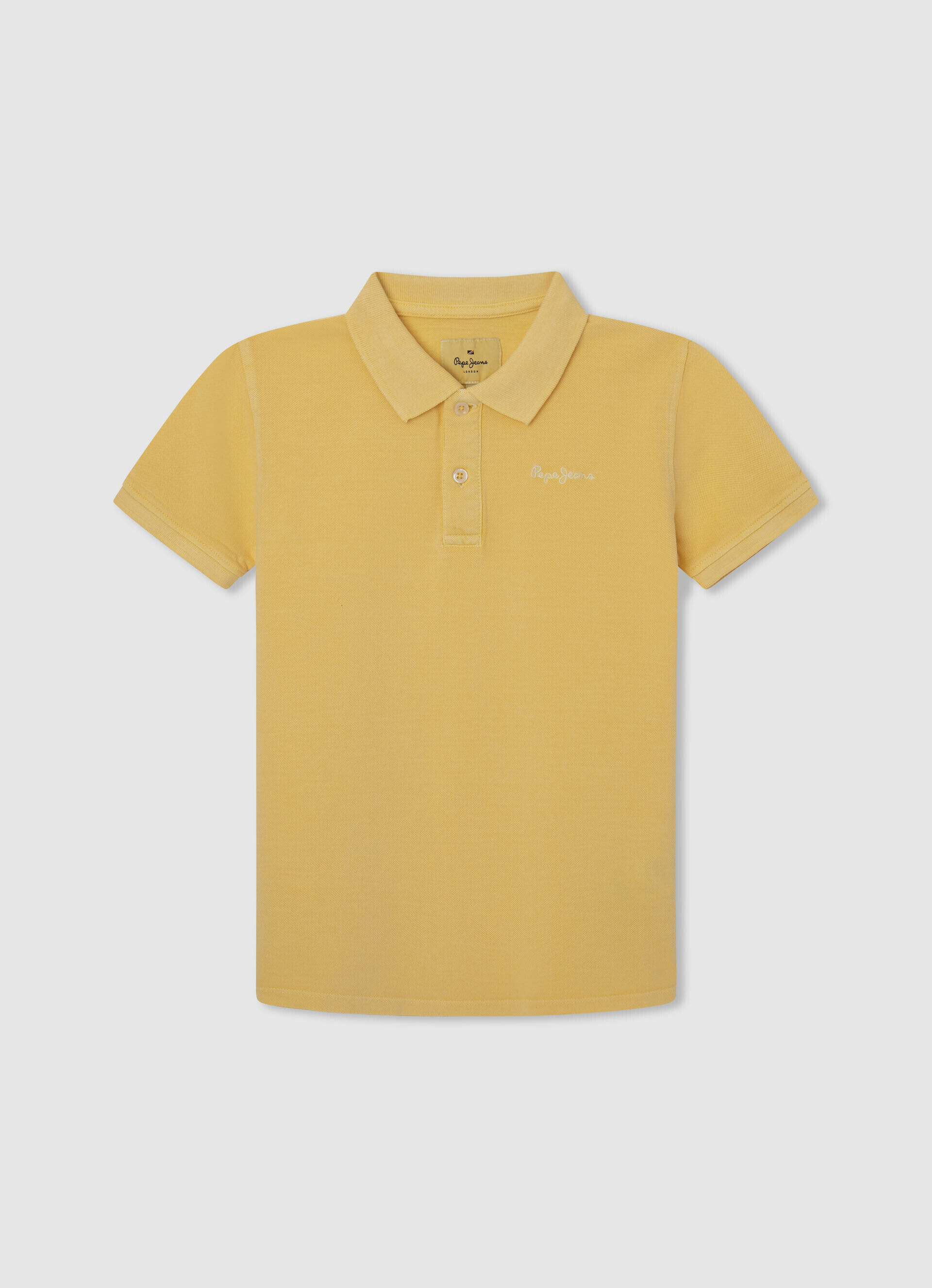 Camisa polo de algodão piqué com logotipo bordado - brilho
