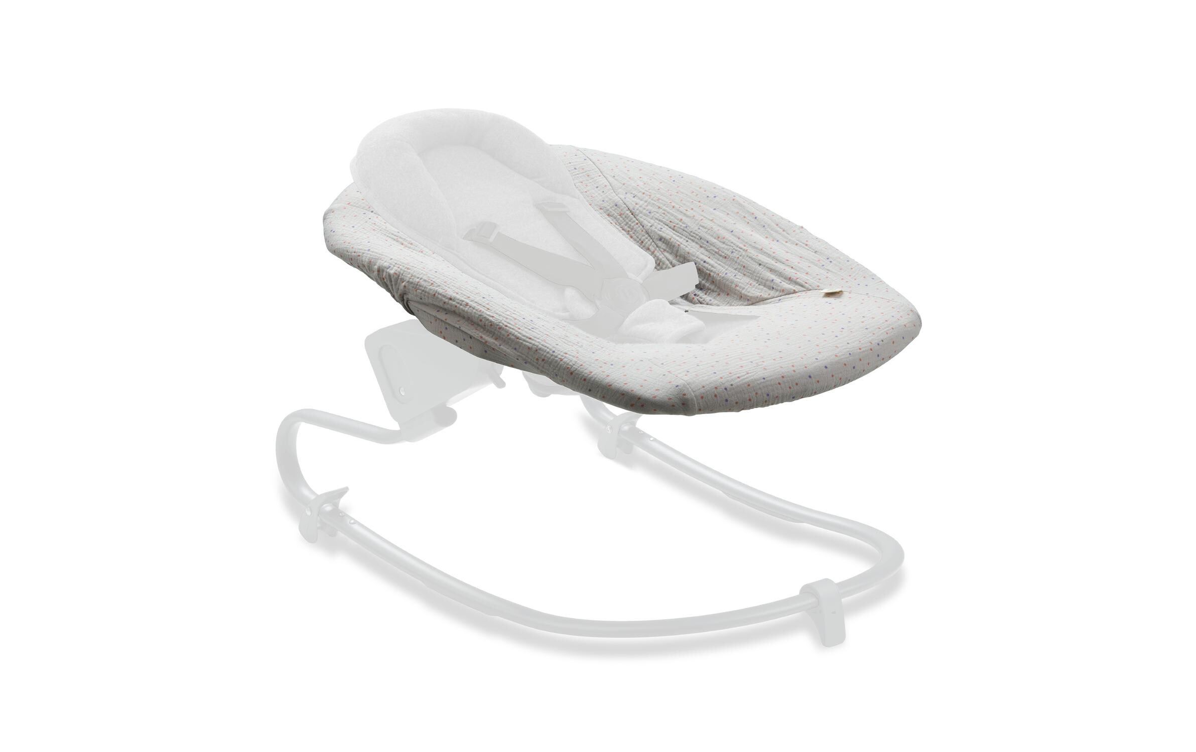 Bezug Bouncer Cover Beige DotsSchonbezug für Babywippen und Hochstuhlaufsätze