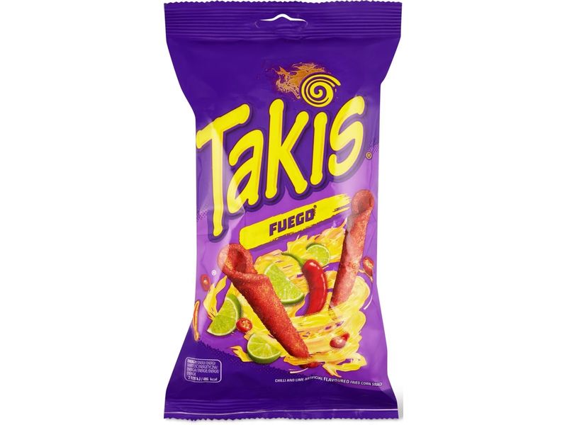 Takis Mais Chips Fuego 100 g Gerollter Mais Snack mit Chili-Limetten-Geschmack