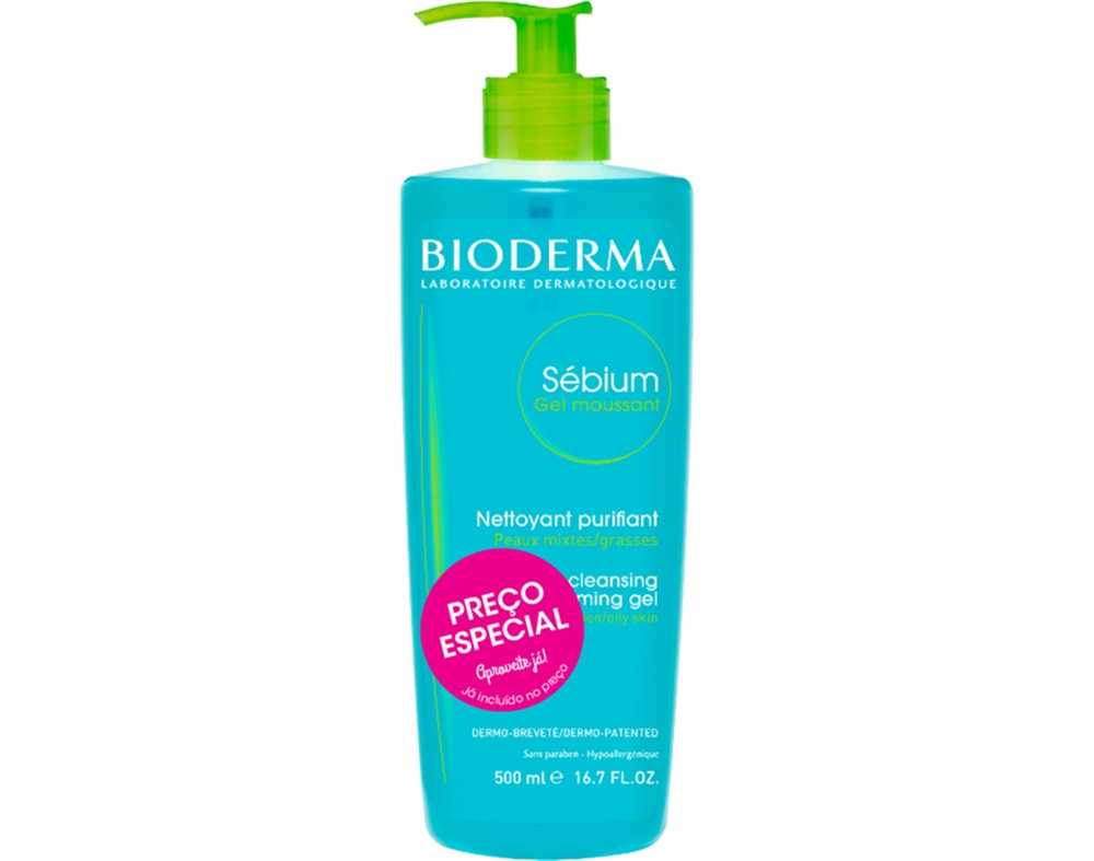 GEL BIODERMA DE LIMPEZA SEBIUM 500ML PROMOÇÃO