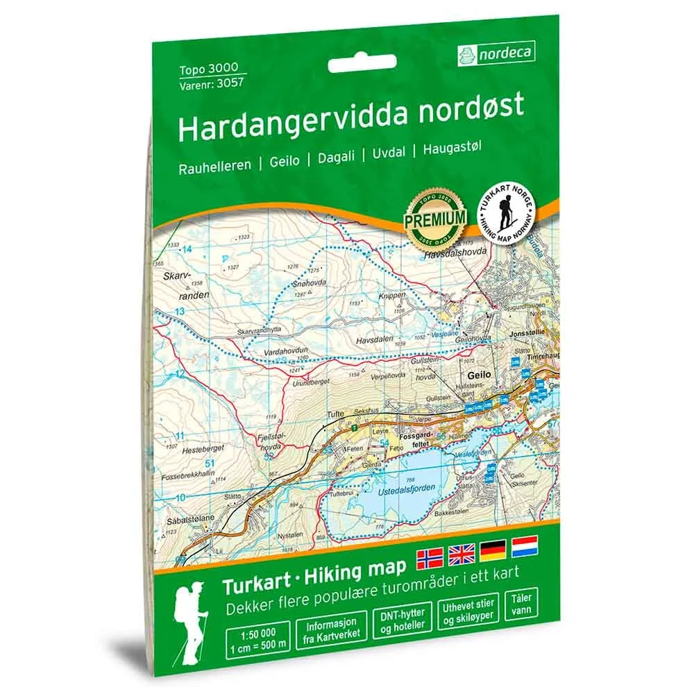 Nordeca Hardangervidda nordøst 1:50 0000 2022