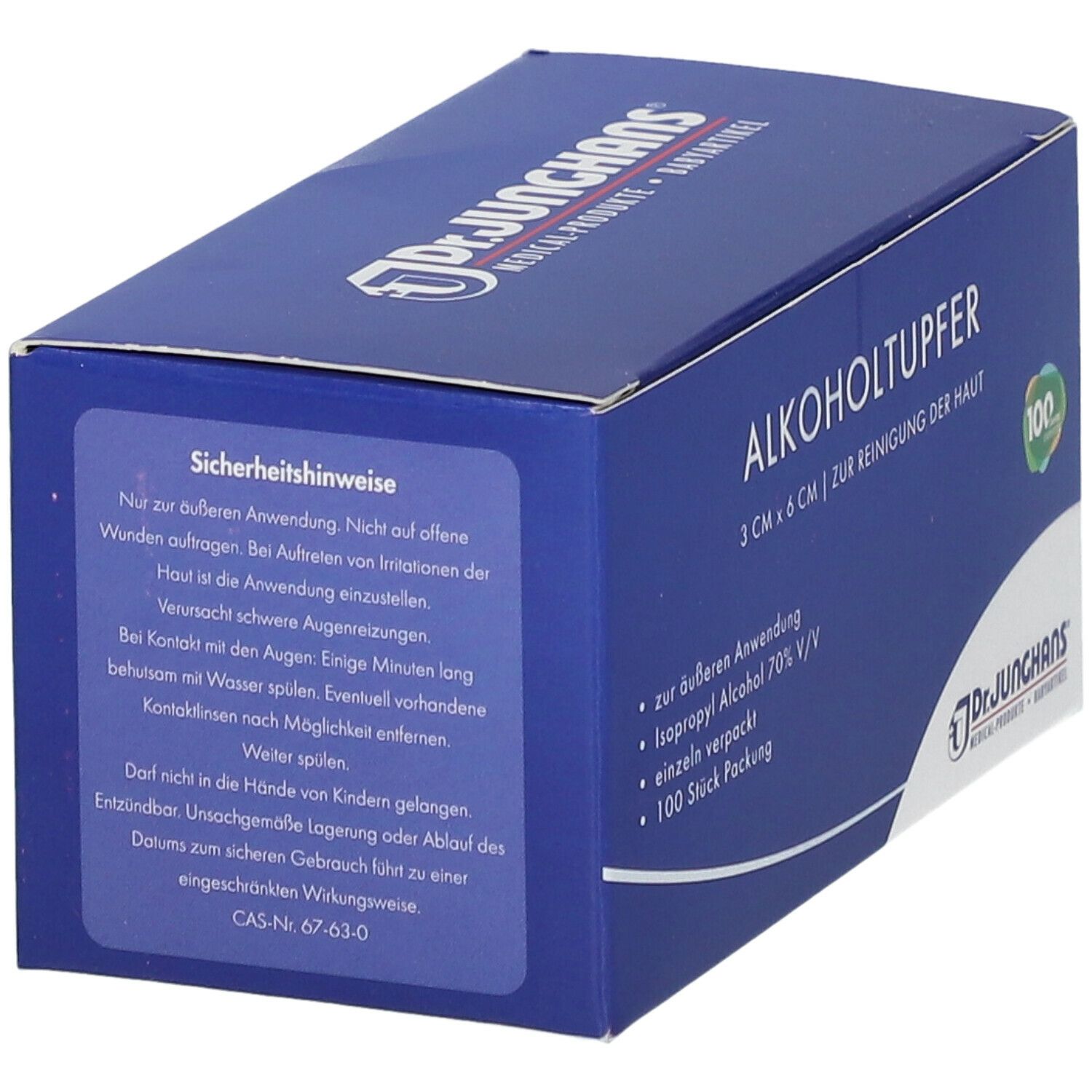 Dr. Junghans® Alkoholtupfer 3 x 6cm steril