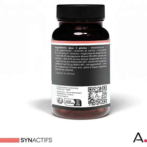 Aragan - Synactifs - D3 Protect - Imunidade - Vitamina D3, Magnésio - 60 cápsulas