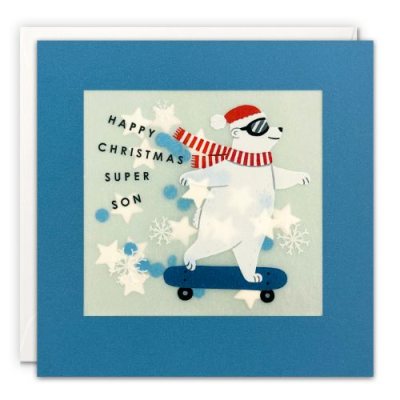 Happy Christmas Super Son Polar Bear Card