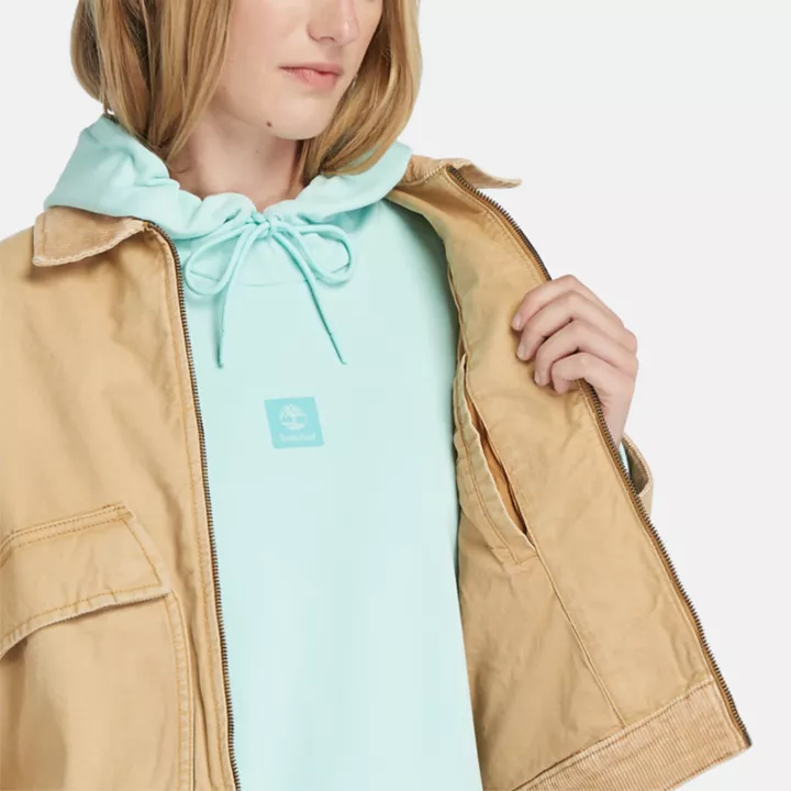 Veste en toile délavée Strafford pour femme en beige