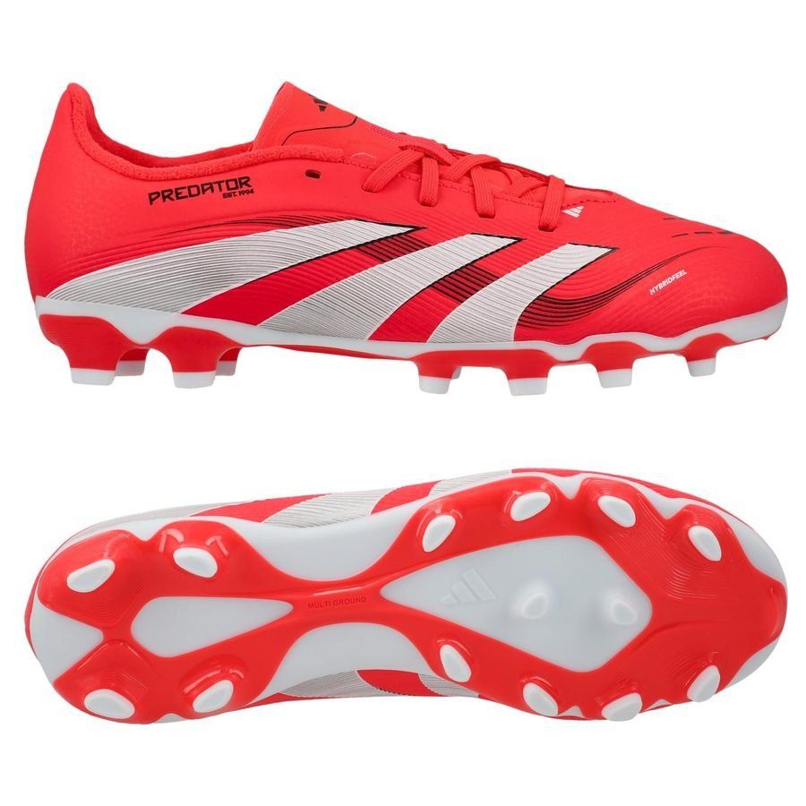 adidas Predator League MG Pure Victory - Lucid Red/Blanc/Noir Enfant