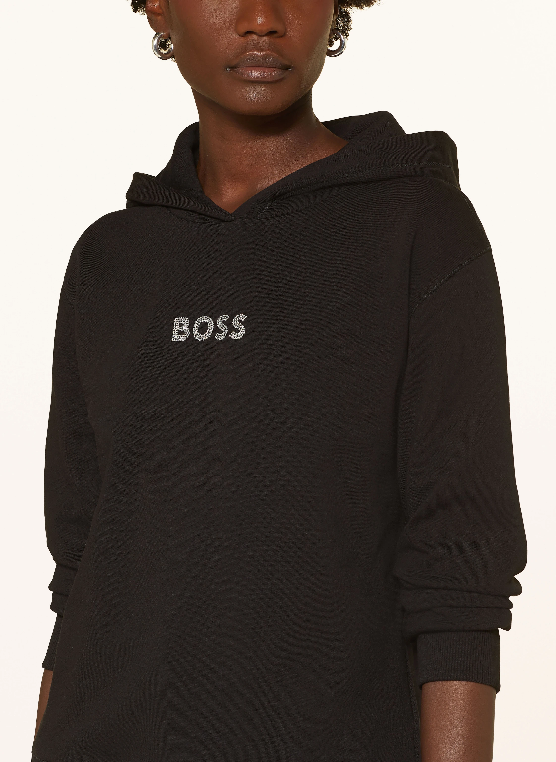 BOSS Hoodie EDELIGHT mit Schmucksteinen