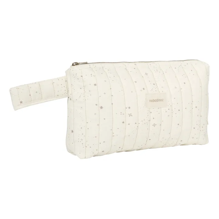 Nobodinoz Trousse de toilette Stories en coton bio | Ecru