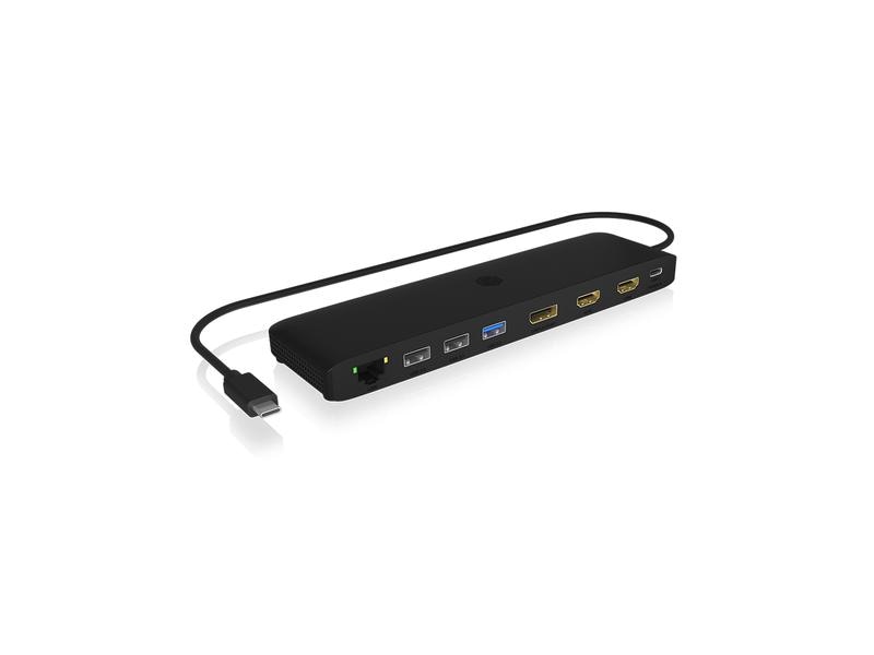 ICY BOX Dockingstation IB-DK2116-C Mobile DockingStation mit dreifacher Videoausgabe